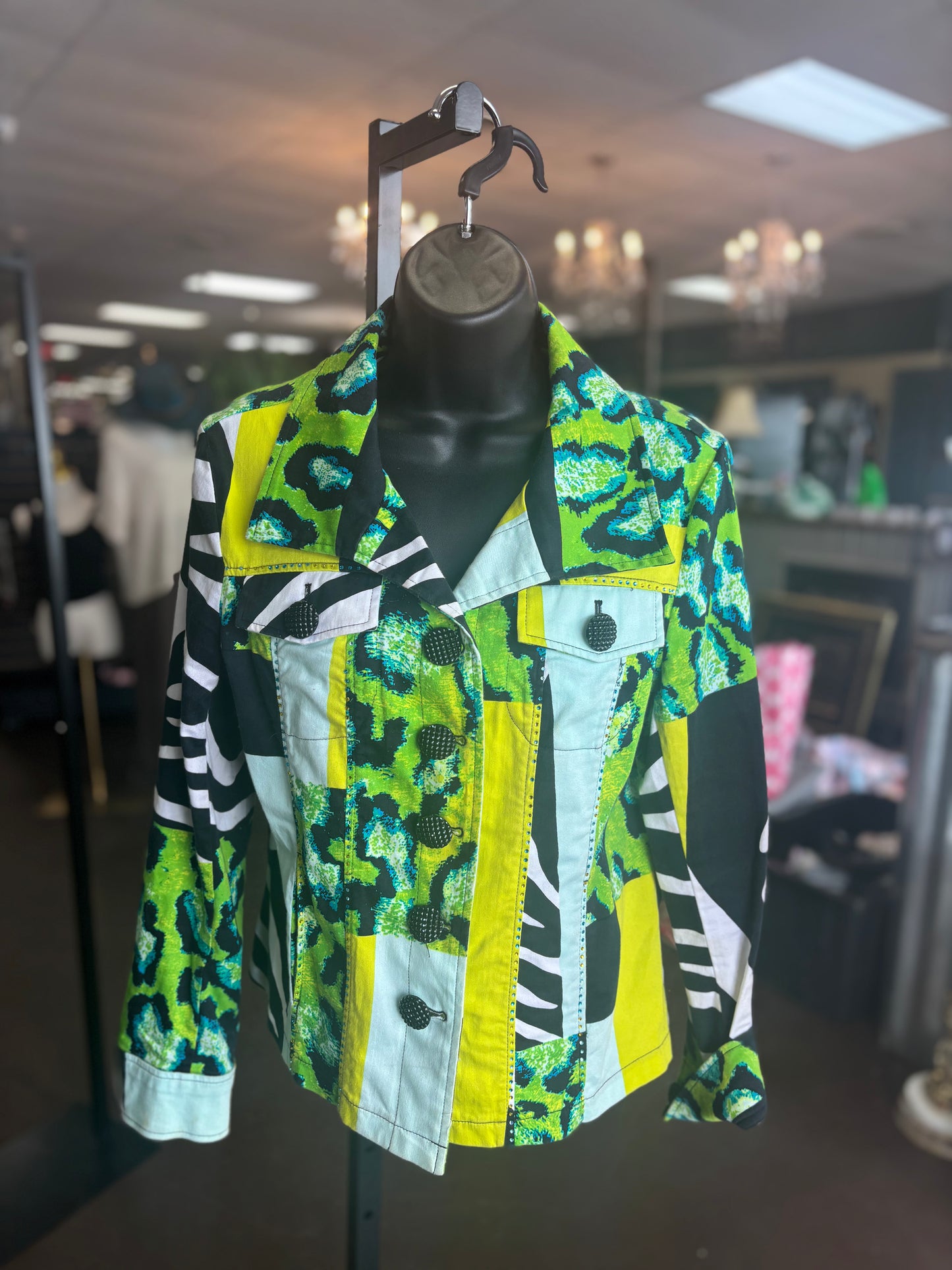 Art Piece Jacket Green Size Medium