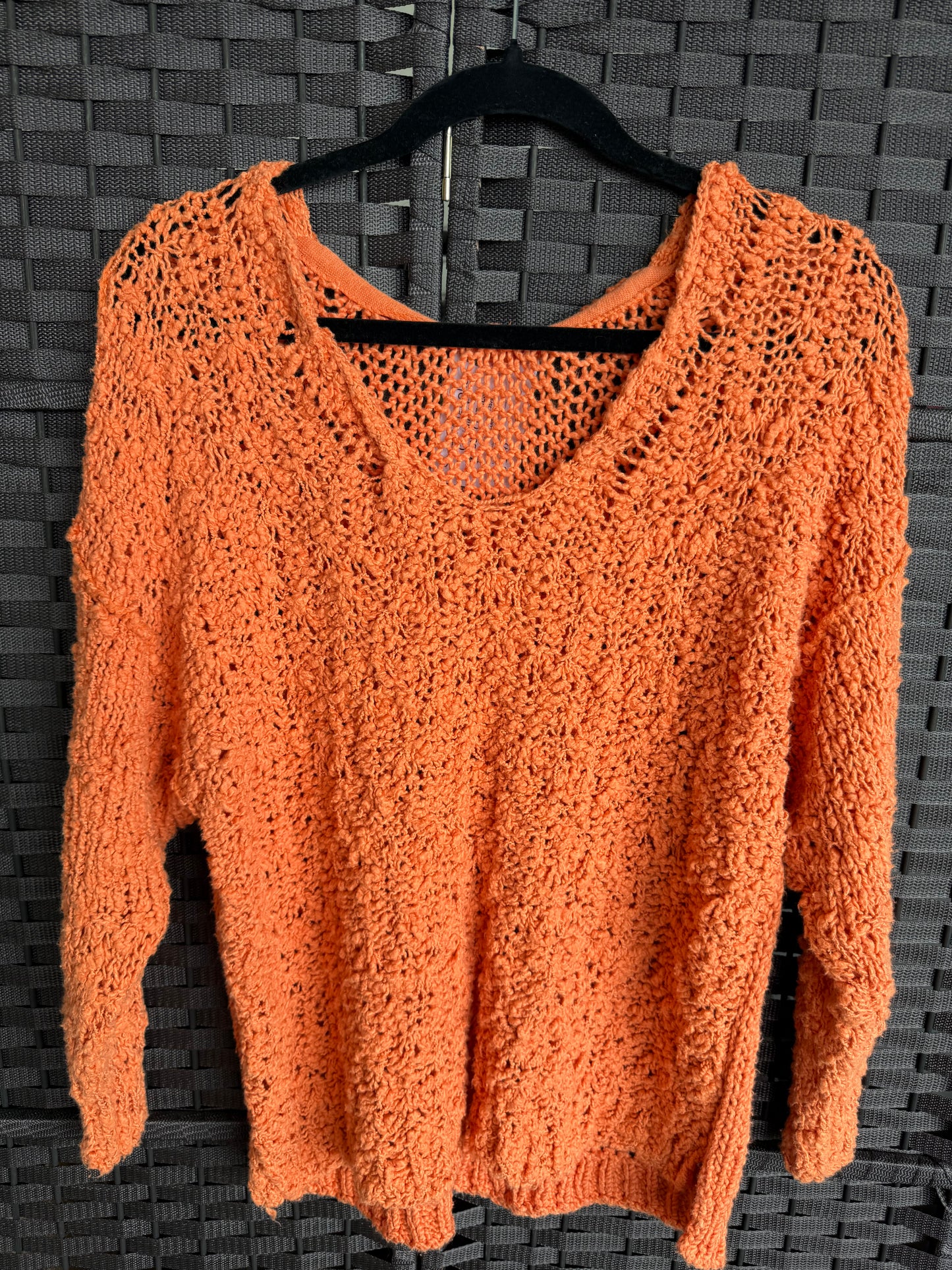chunky orange chunky sweater small