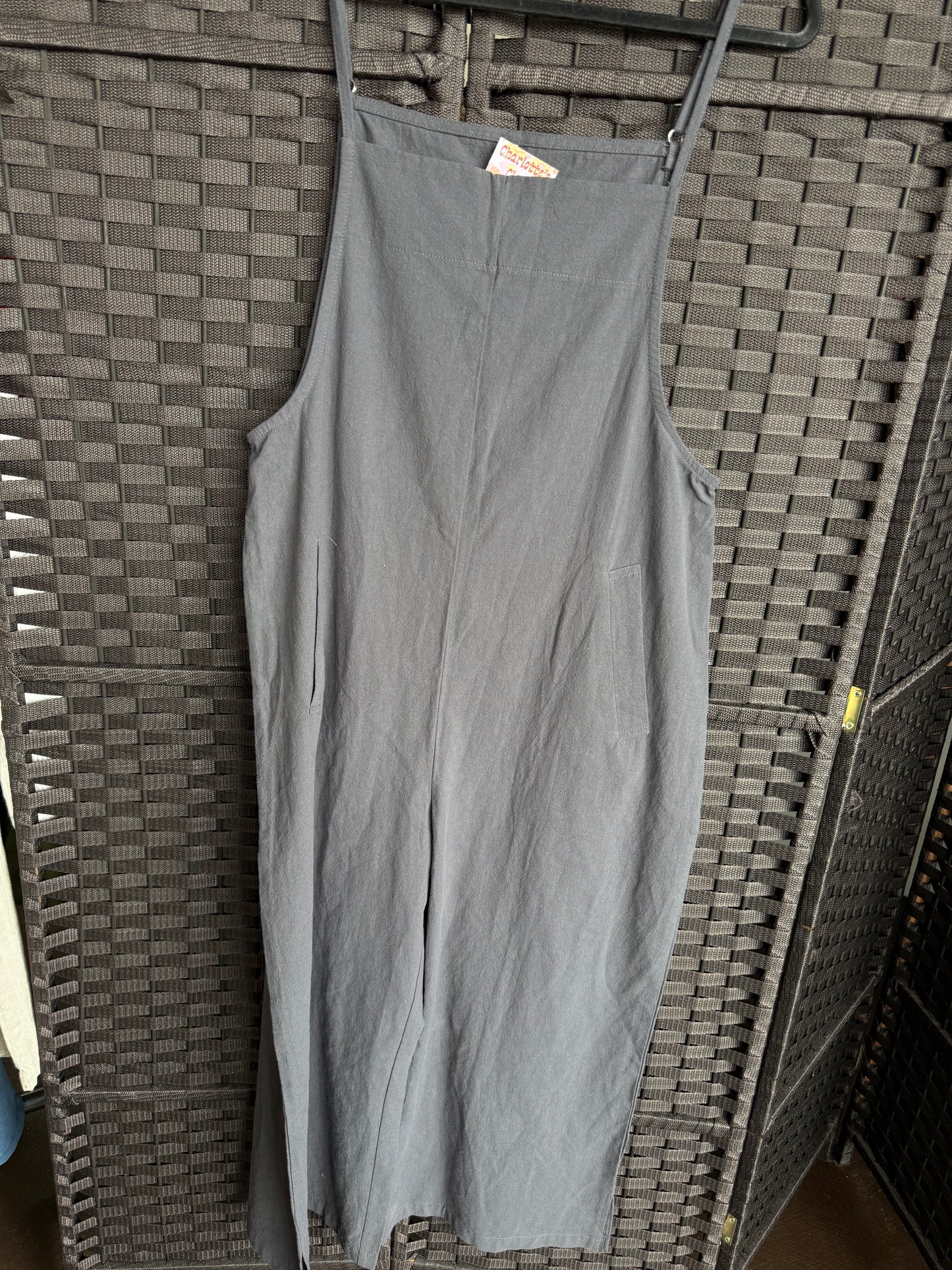 grey jumpsuit