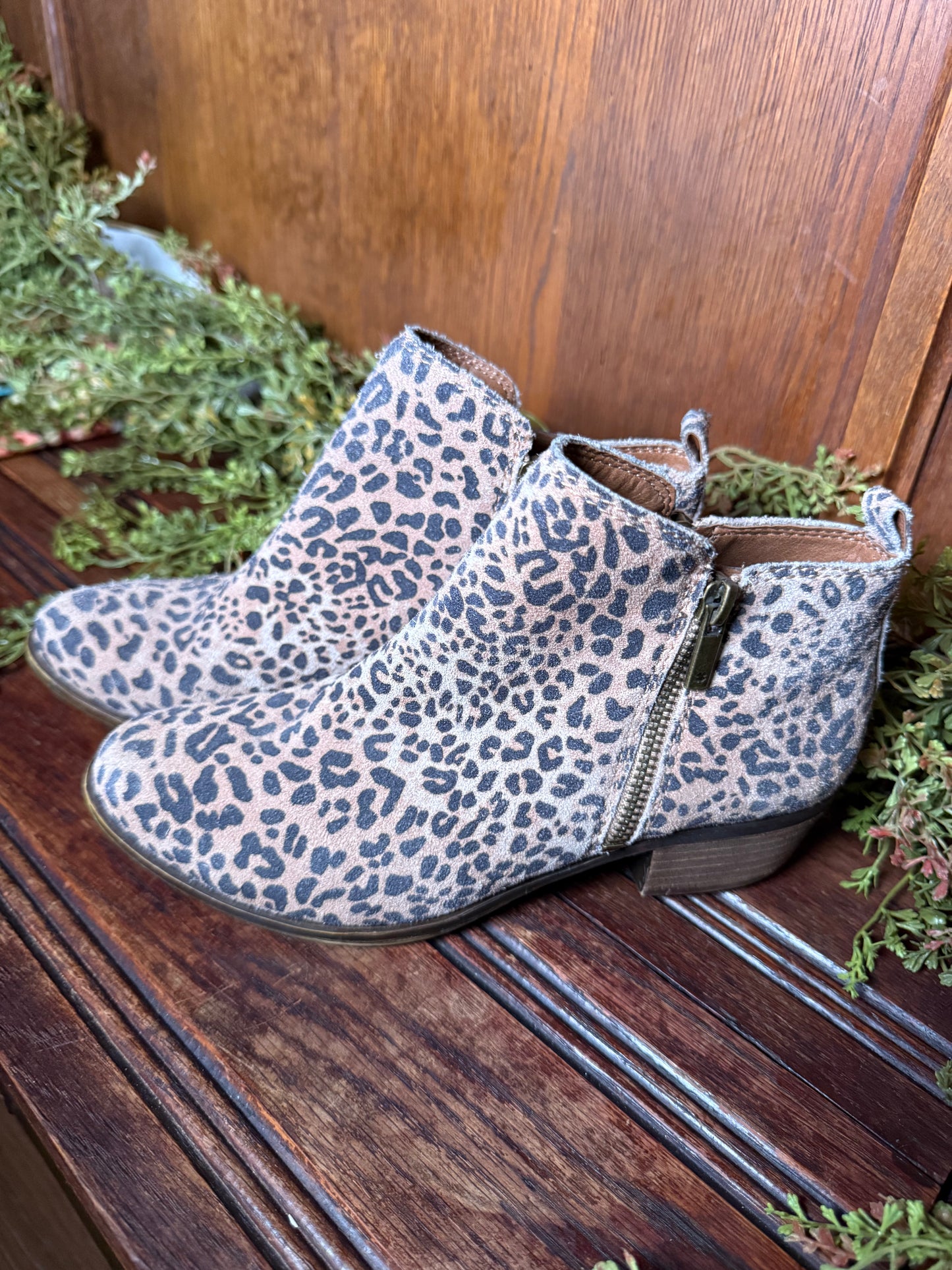 7 leopard booties