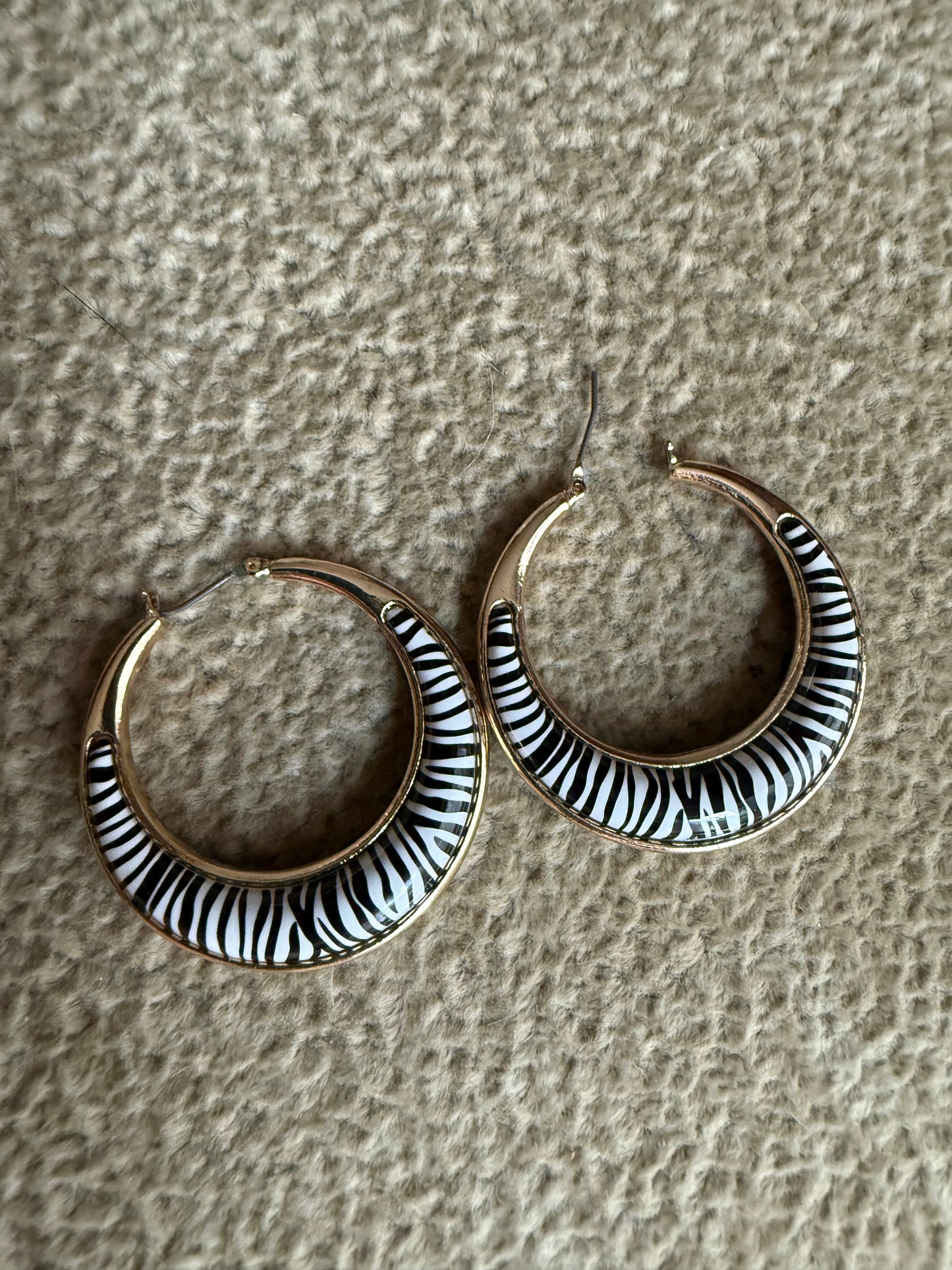 zebra earrings