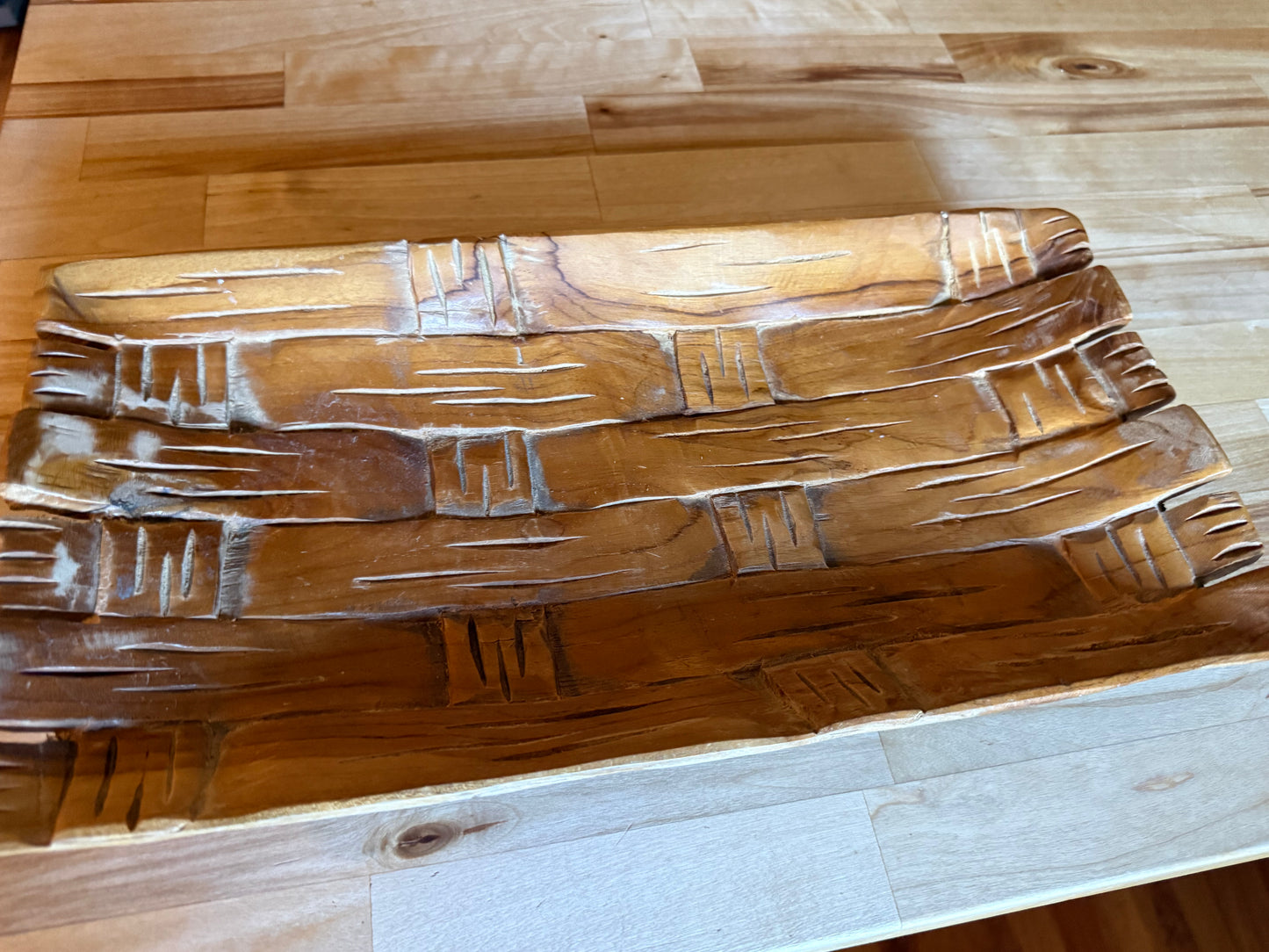 HANDC ARVED WOOD TREY