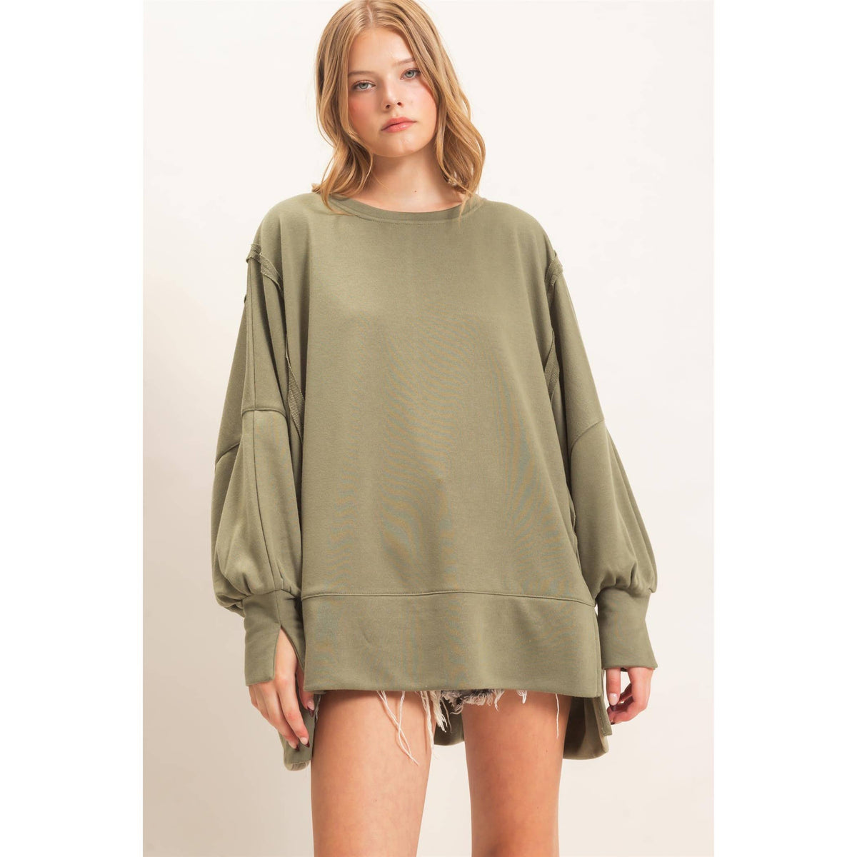 Oversized Crew Neck Sweatshirt