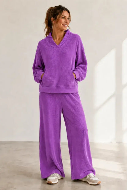 Urban Ribbed Wide Leg Pant