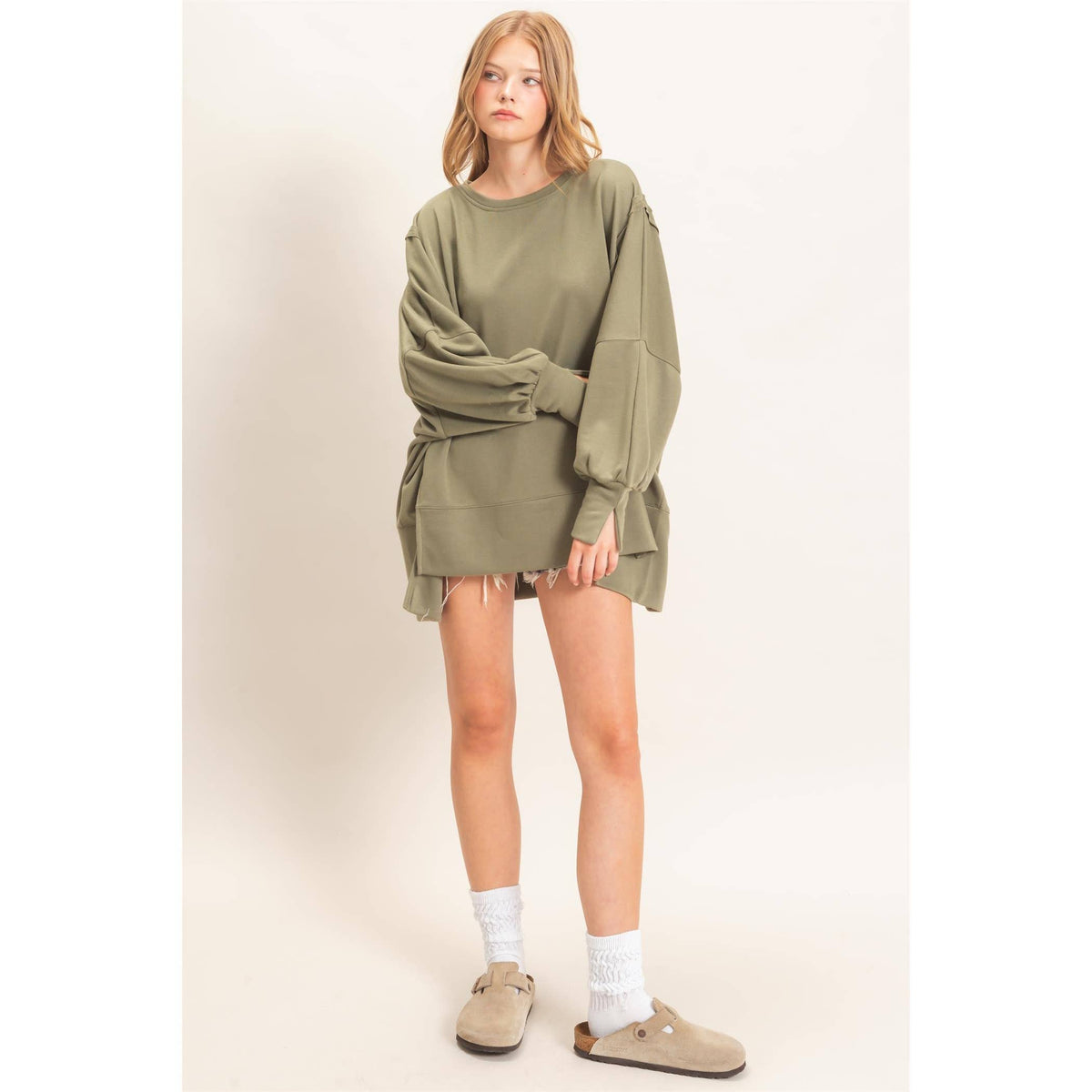 Oversized Crew Neck Sweatshirt