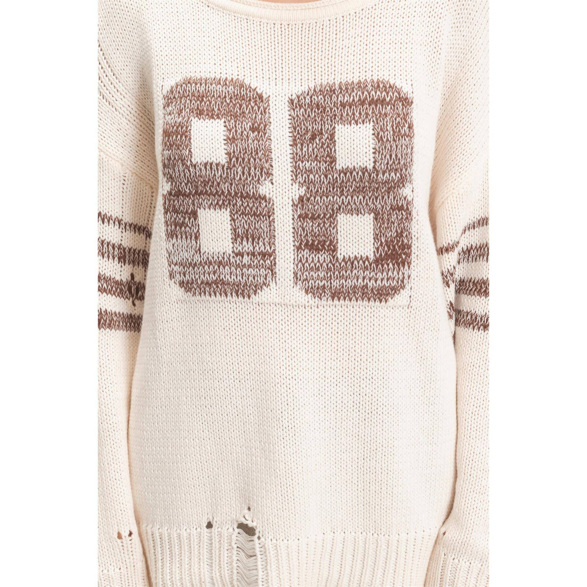 Oversized Number Knit Sweater