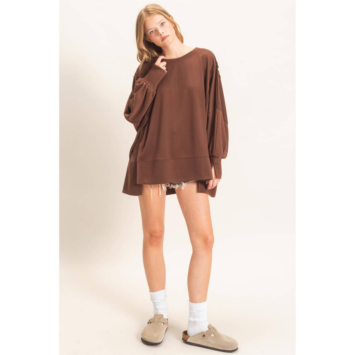 Oversized Crew Neck Sweatshirt