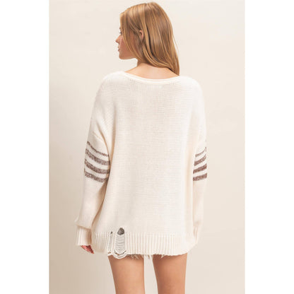 Oversized Number Knit Sweater