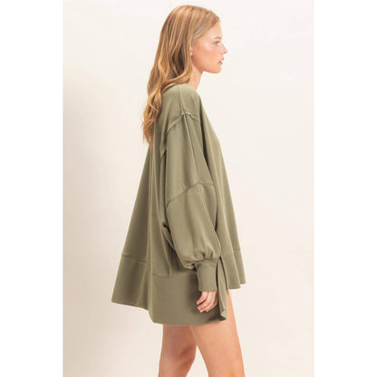 Oversized Crew Neck Sweatshirt