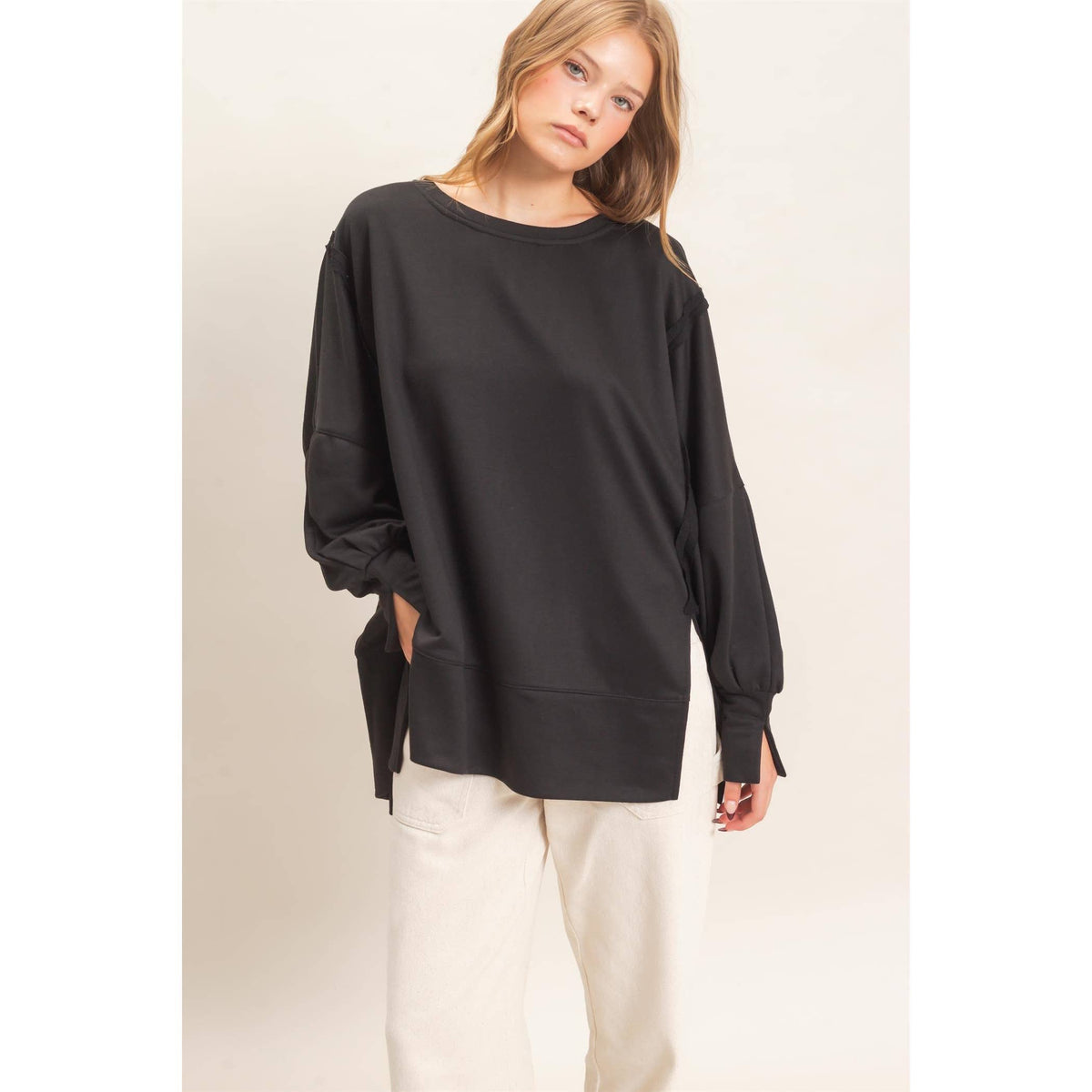 Oversized Crew Neck Sweatshirt