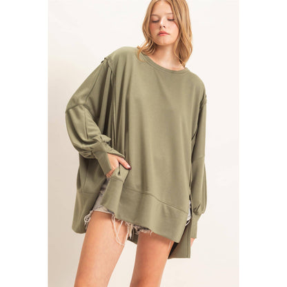 Oversized Crew Neck Sweatshirt