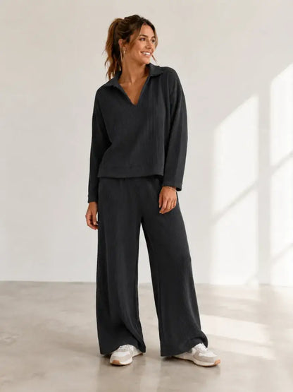 Urban Ribbed Wide Leg Pant