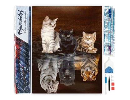 Diamond Painting - Kitten Reflection