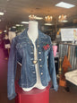 Rose denim Jacket small