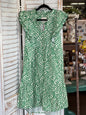 Small Green White Dress NWT