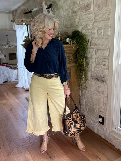 Yellow Ruffle pants