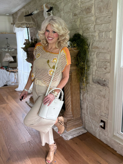 Lemon Crochet Sweater