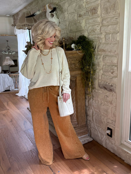 Zenana Mineral Washed Pants