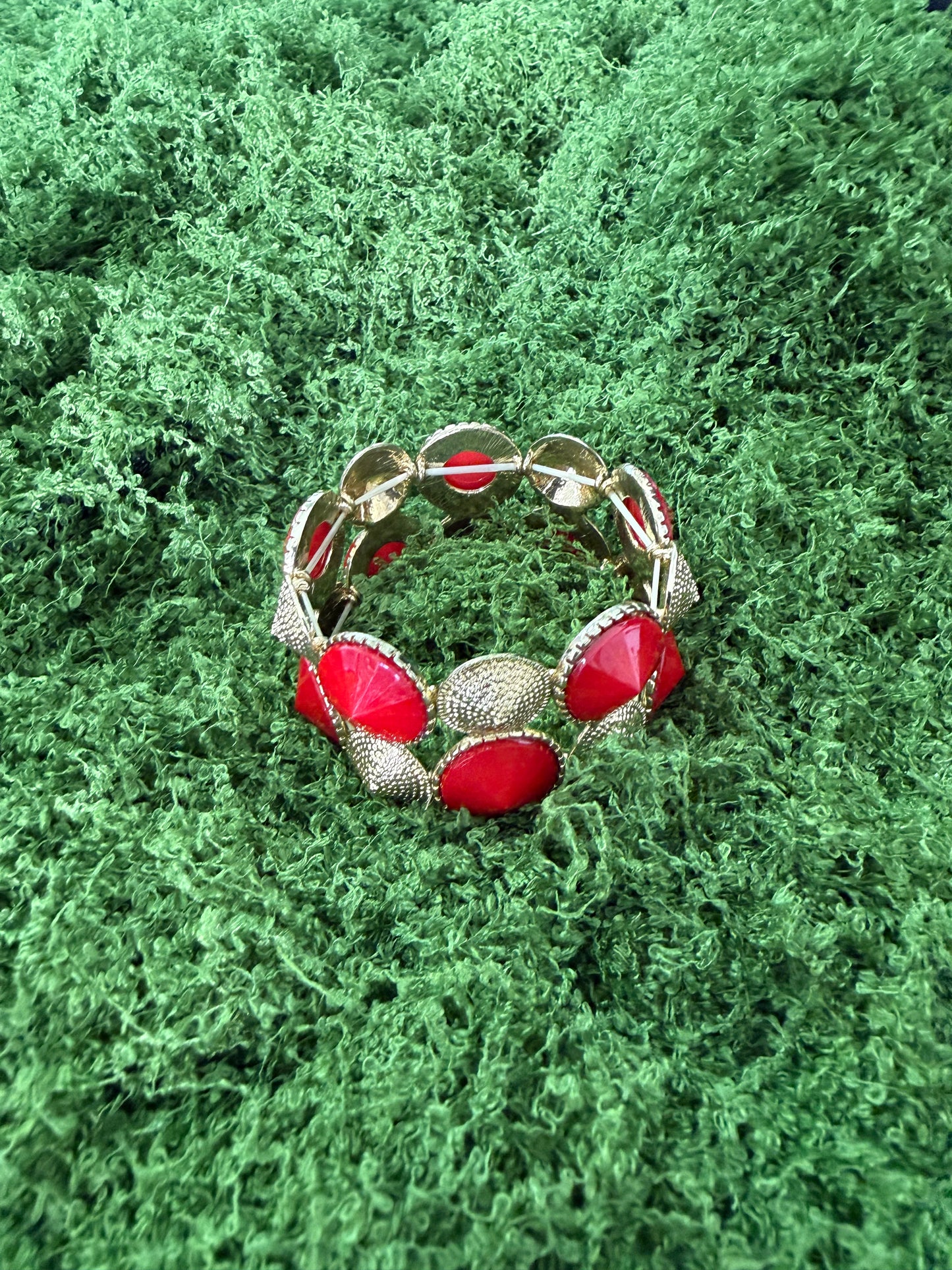 red and gold bracelet