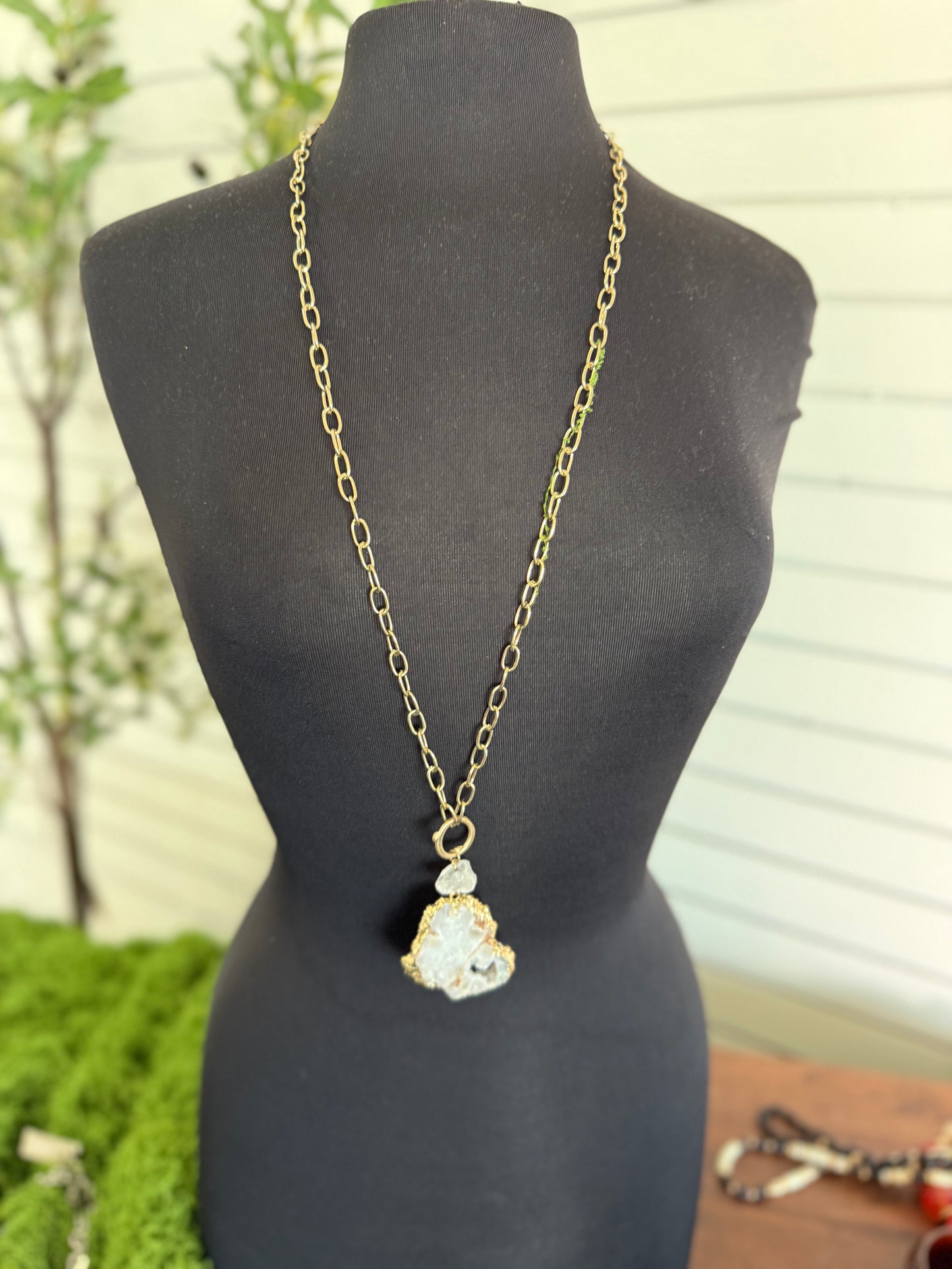 Long stone Necklace