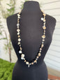 Long gold necklace
