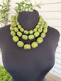 Green beaded necklace
