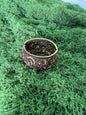 Gold and brown clasp bangle