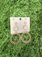 gold circle earrings