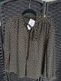 Sheer neck tie shirt small