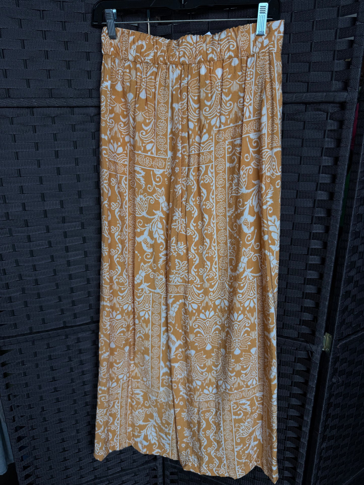 mustard print pants