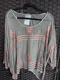 Grey Sheer Poncho top