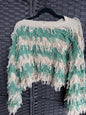 Green tan Shag Sweater