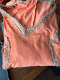 Orange Beige White top