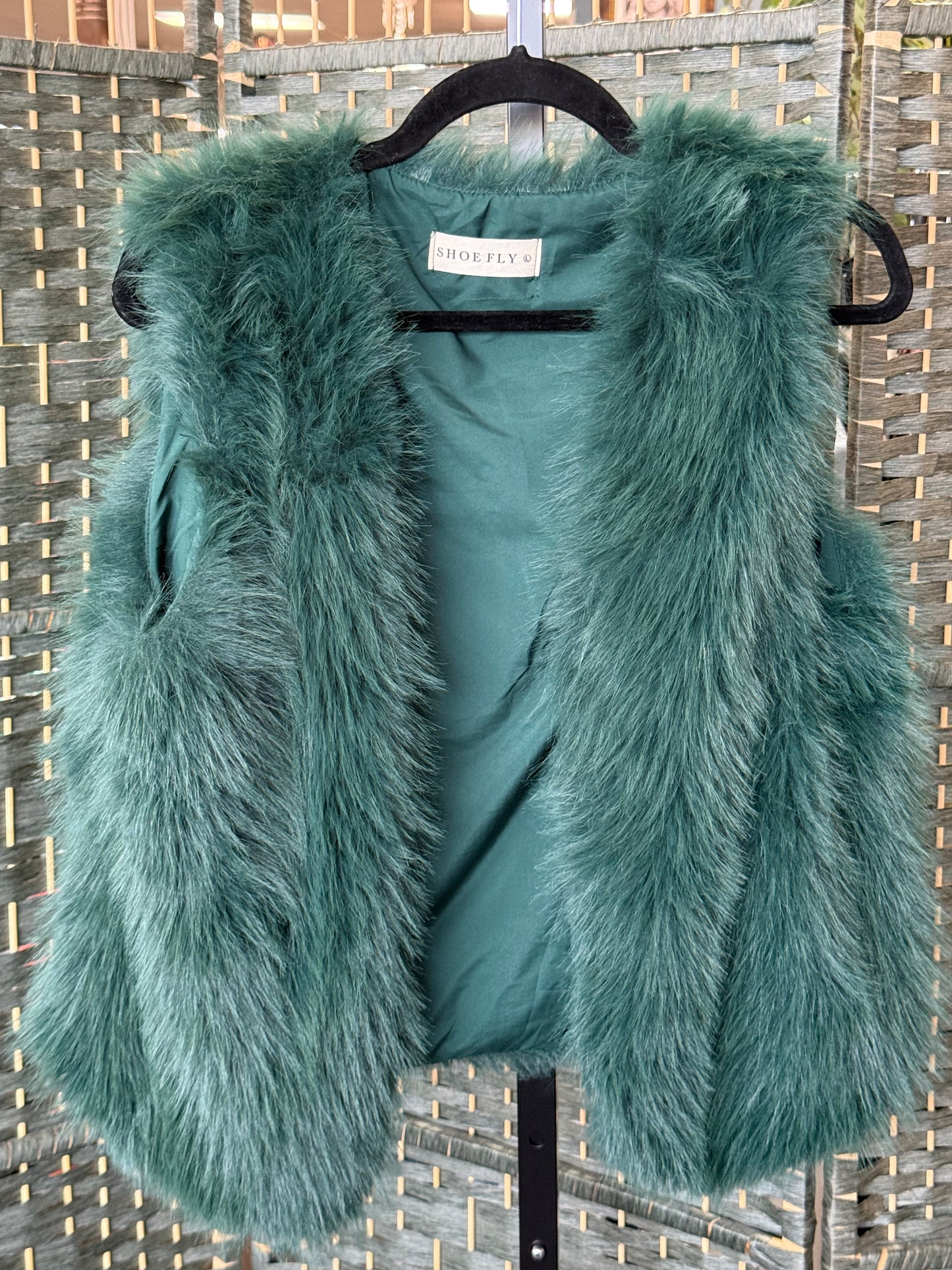 large Green Fur Vest l