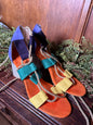 9 multi color heels