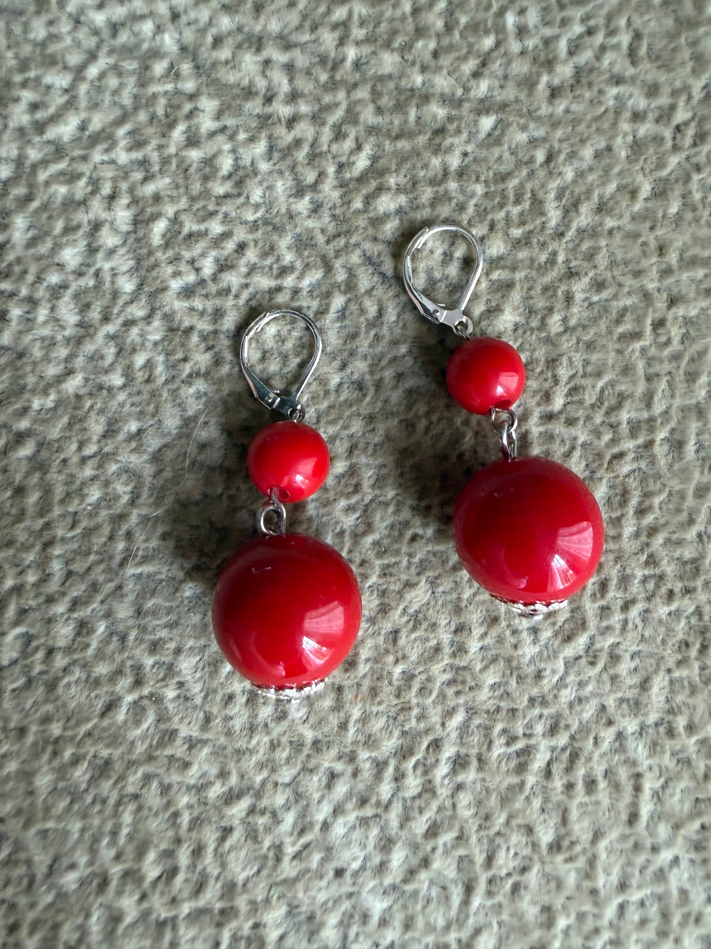 red earrings