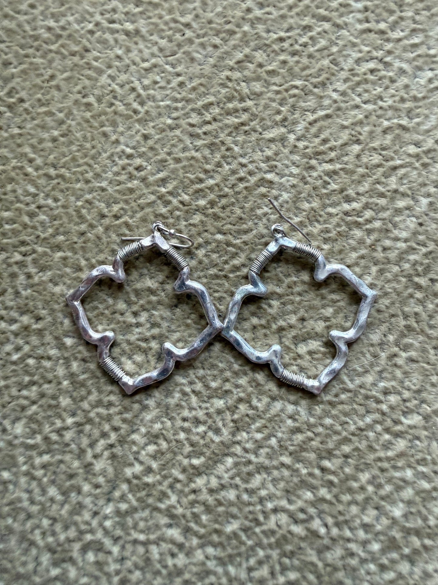 silver earrings