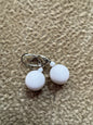 white drop earrings