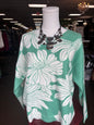 Boutique green and white sweater small