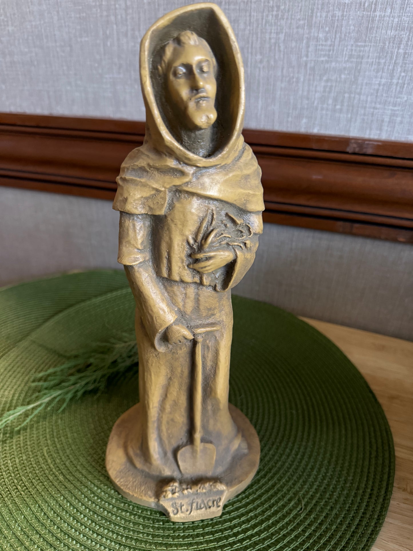 Michael Adams Collection 12" Saint Fiacre Garden Statue