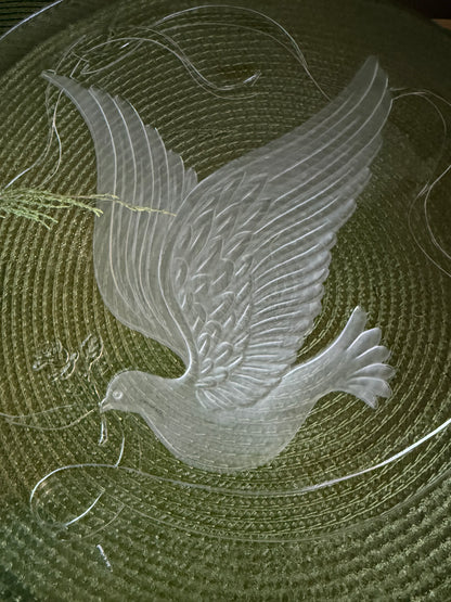 vintage L.E. Smith Glass crystal party plate