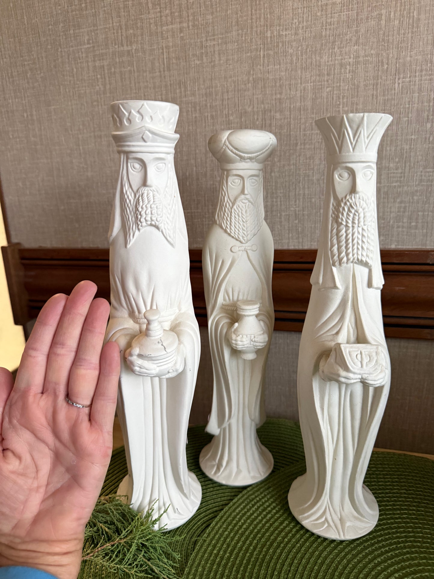 Vintage Mid-Century Modern Ceramic Three Wise Men