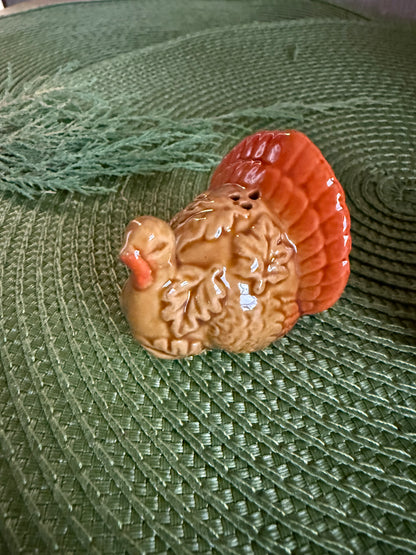 Cosmos Gifts Ceramic Thanksgiving Turkey and Gourd Salt & Pepper Shakers