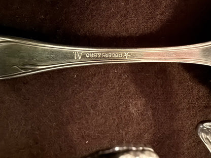 Vintage Rogers & Bro. A1 Silver-Plated Flatware Set with Case