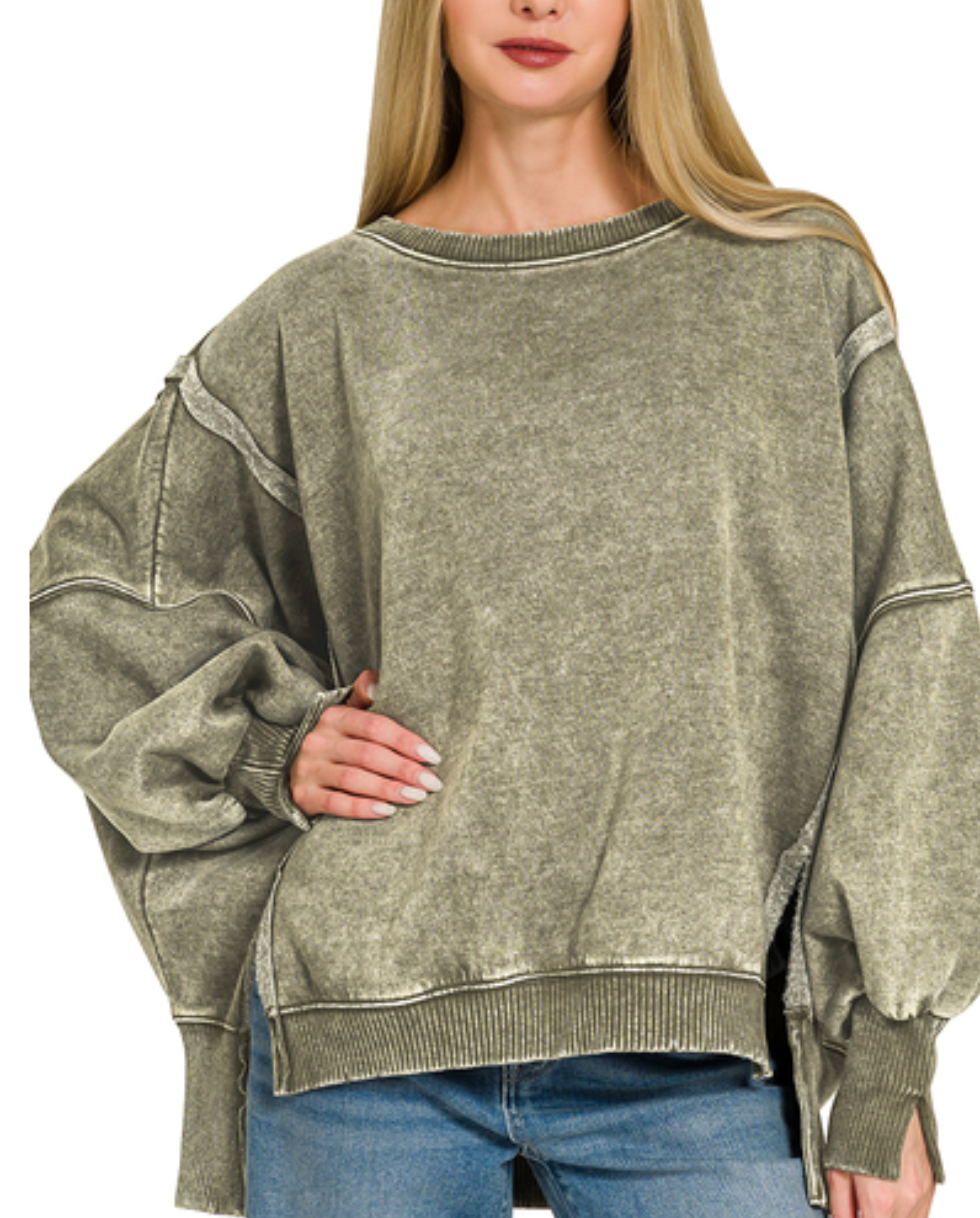Mineral wash sweatshirt