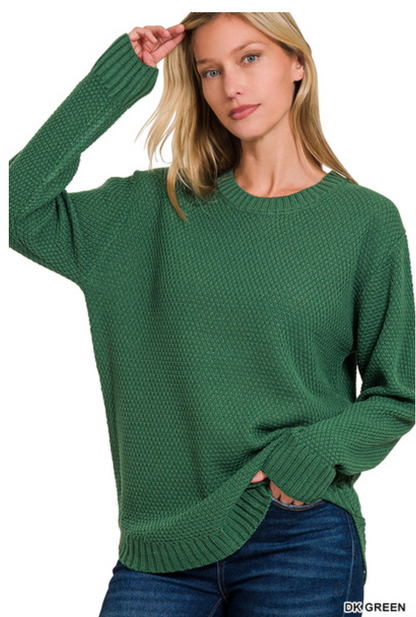 ROUND NECK BASIC SWEATER
