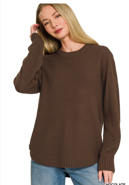 ROUND NECK BASIC SWEATER