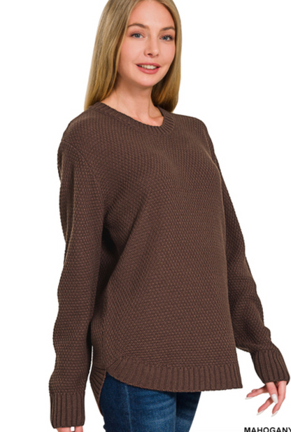ROUND NECK BASIC SWEATER