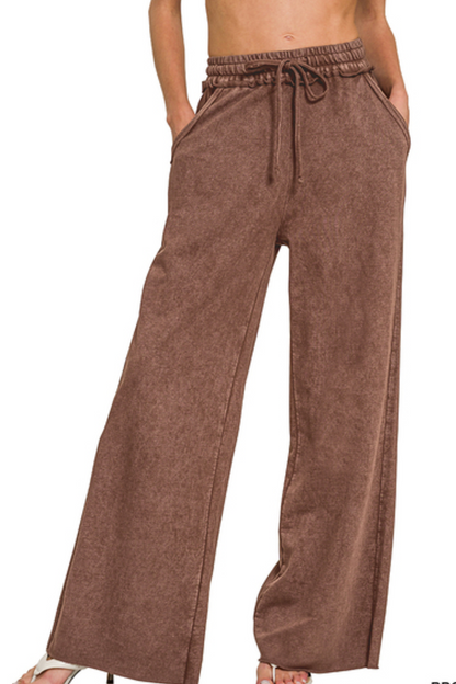 WASHED FRENCH TERRY SWEATPANTS