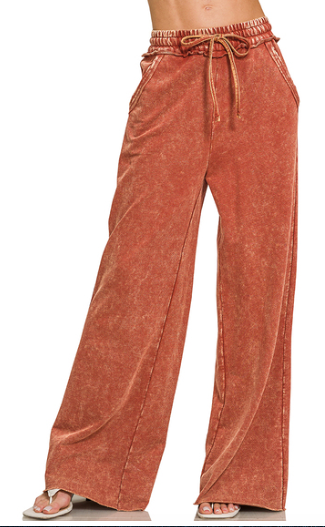 WASHED FRENCH TERRY SWEATPANTS